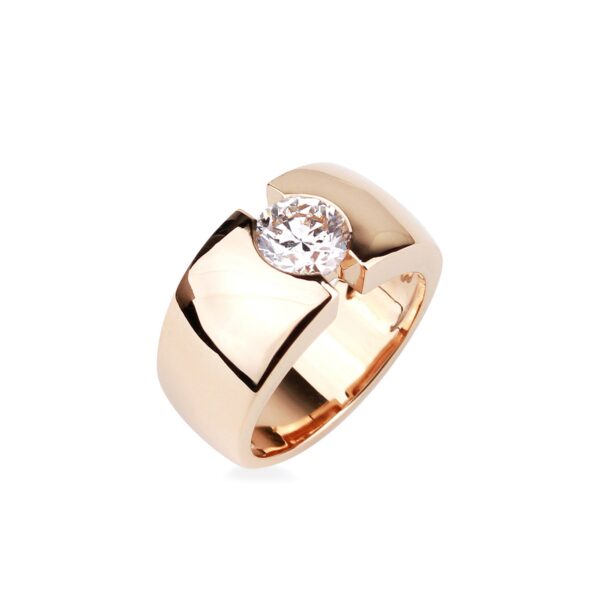 Bague jonc diamant