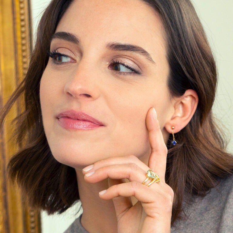 Boucles d'oreilles saphirs
