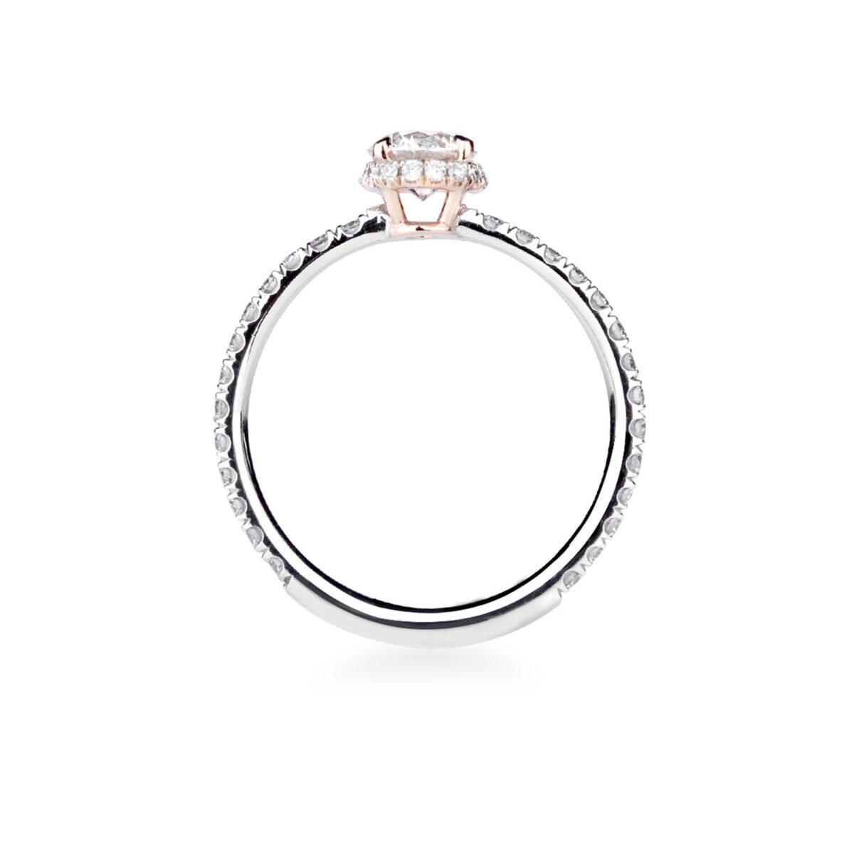 Solitaire diamants deux ors