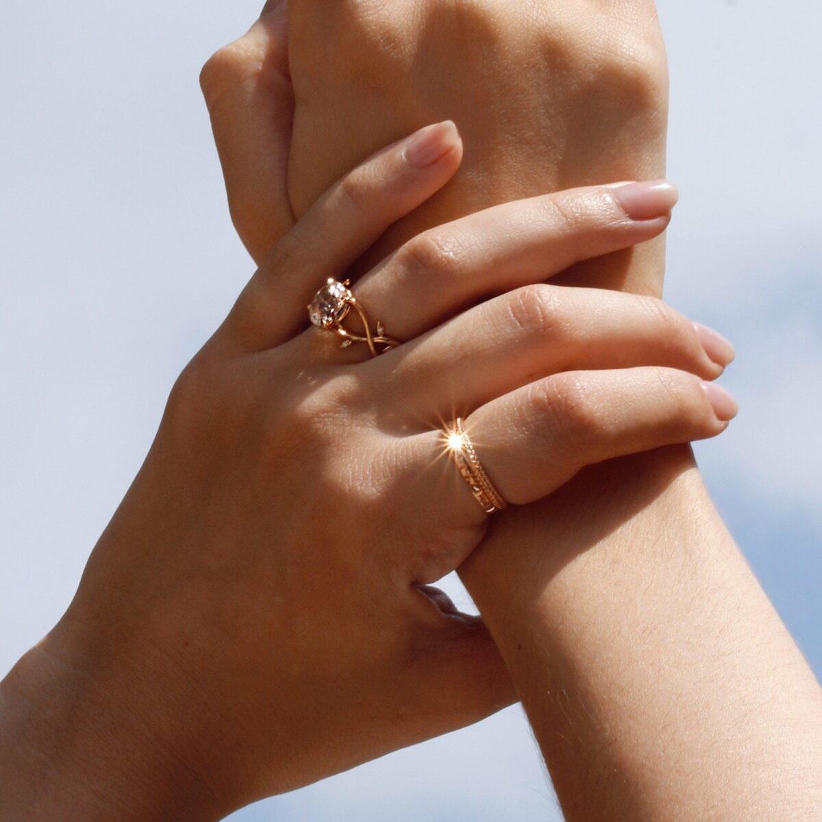 Bague topaze impériale et diamants