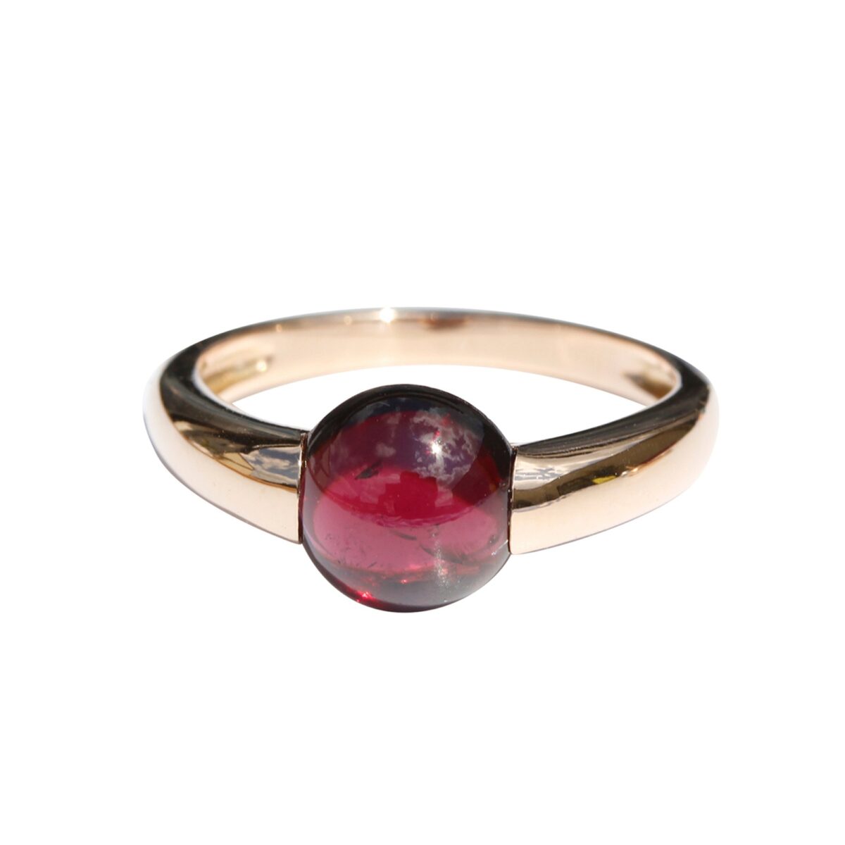 Bague grenat et or rose