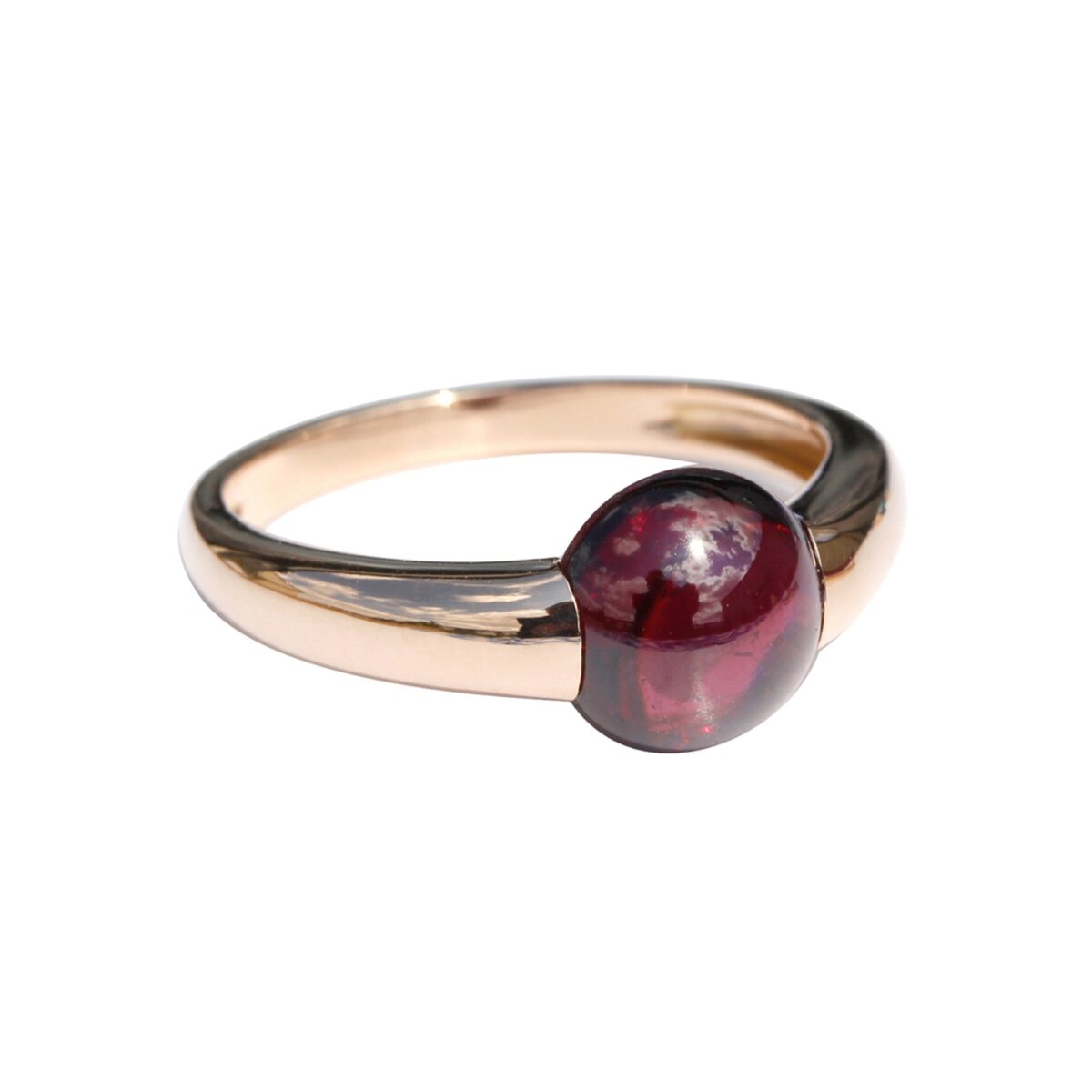 Bague grenat et or rose