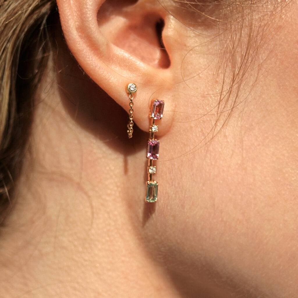 Boucles d'oreilles diamant