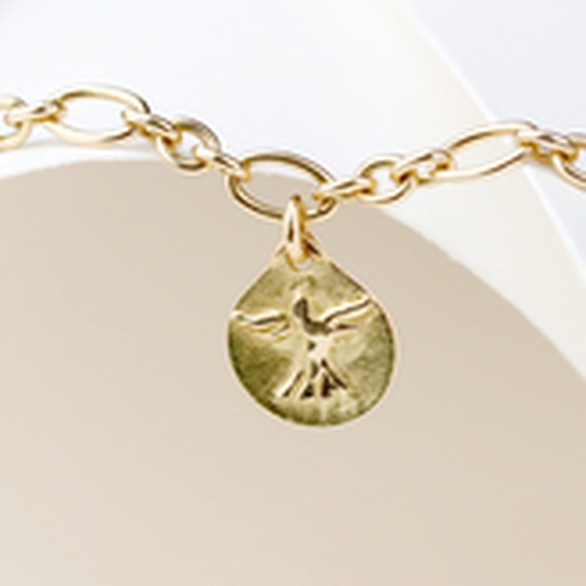Médaille mini colombe en or