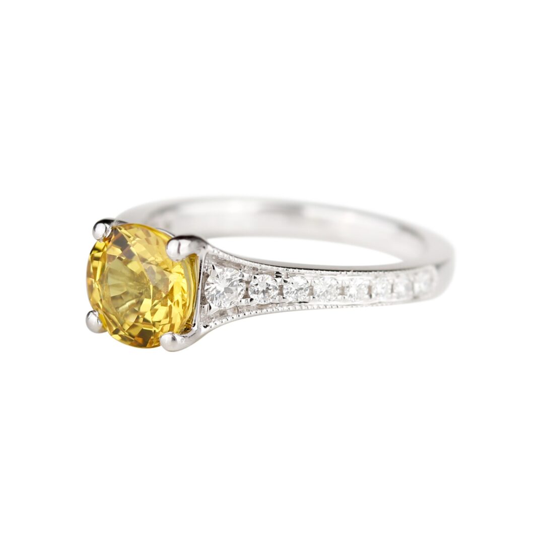 Bague saphir jaune