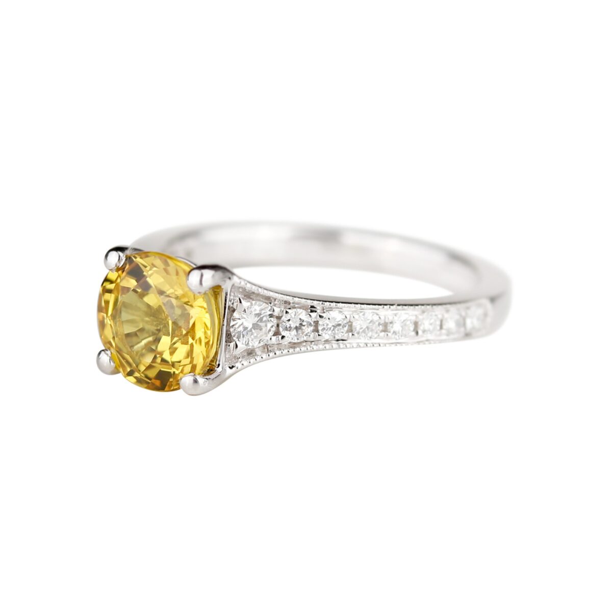 Bague saphir jaune