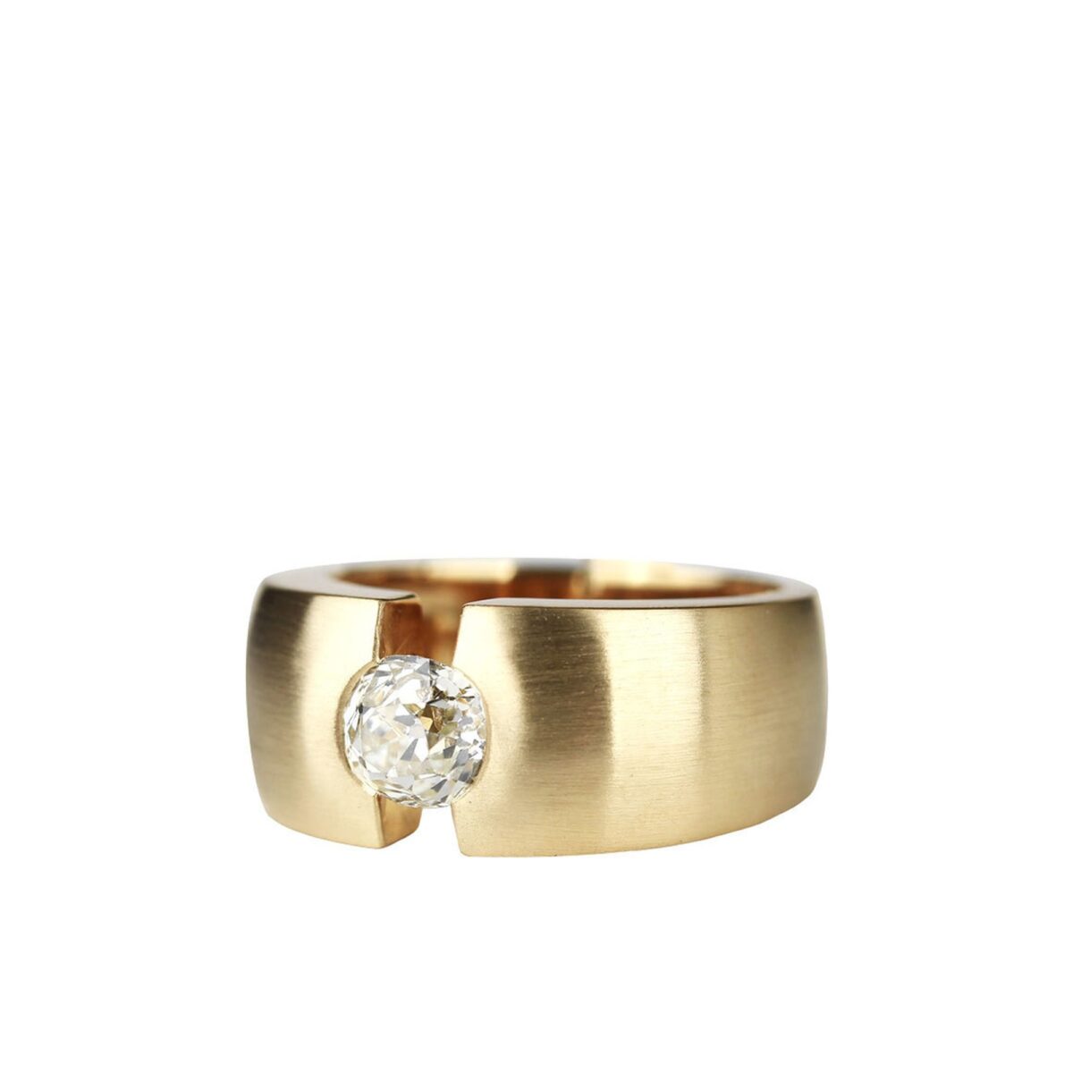 Solitaire jonc diamant