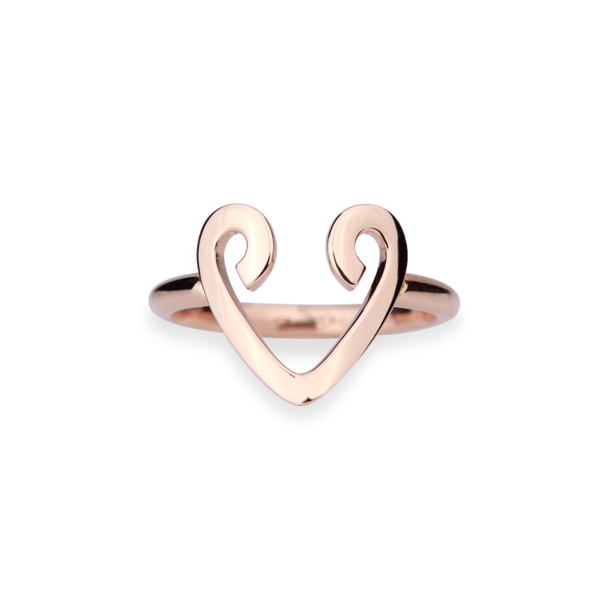 Bague coeur or rose