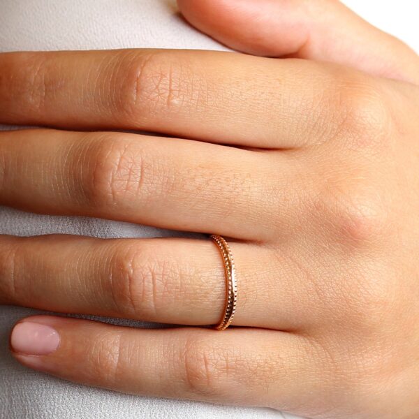 Bague alliance or rose