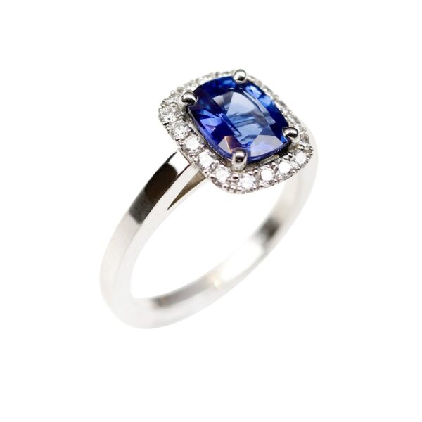 Bague saphir coussin Antoinette