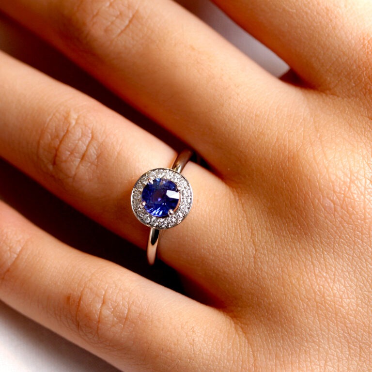 Bague Saphir rond