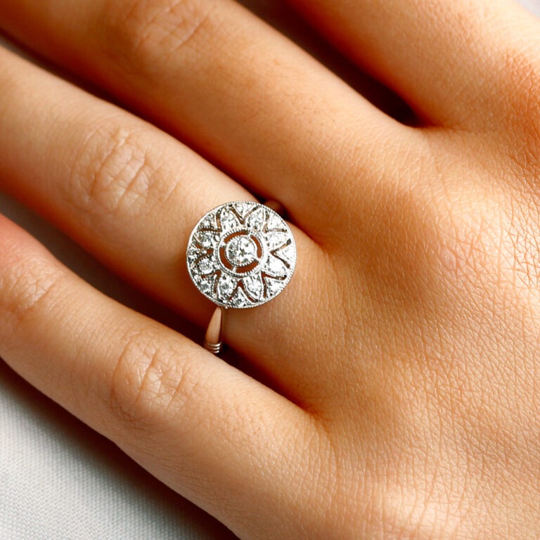 Bague solitaire diamant Charleston