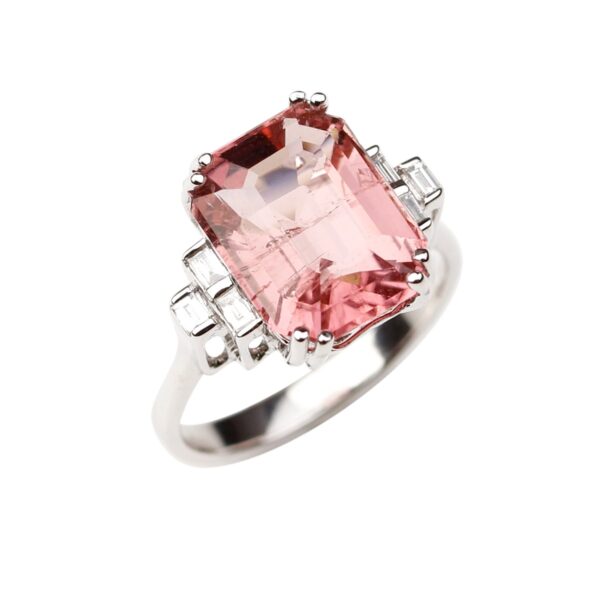 Bague tourmaline rose