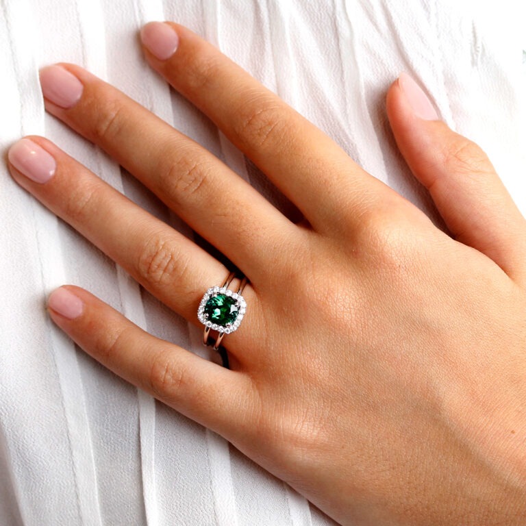 Bague tourmaline verte
