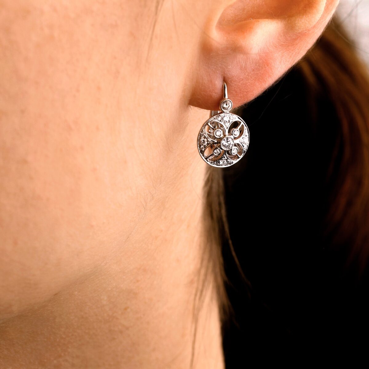 Boucles d'oreilles style Art Déco