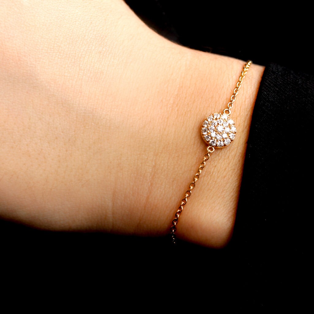 Bracelet diamants or jaune