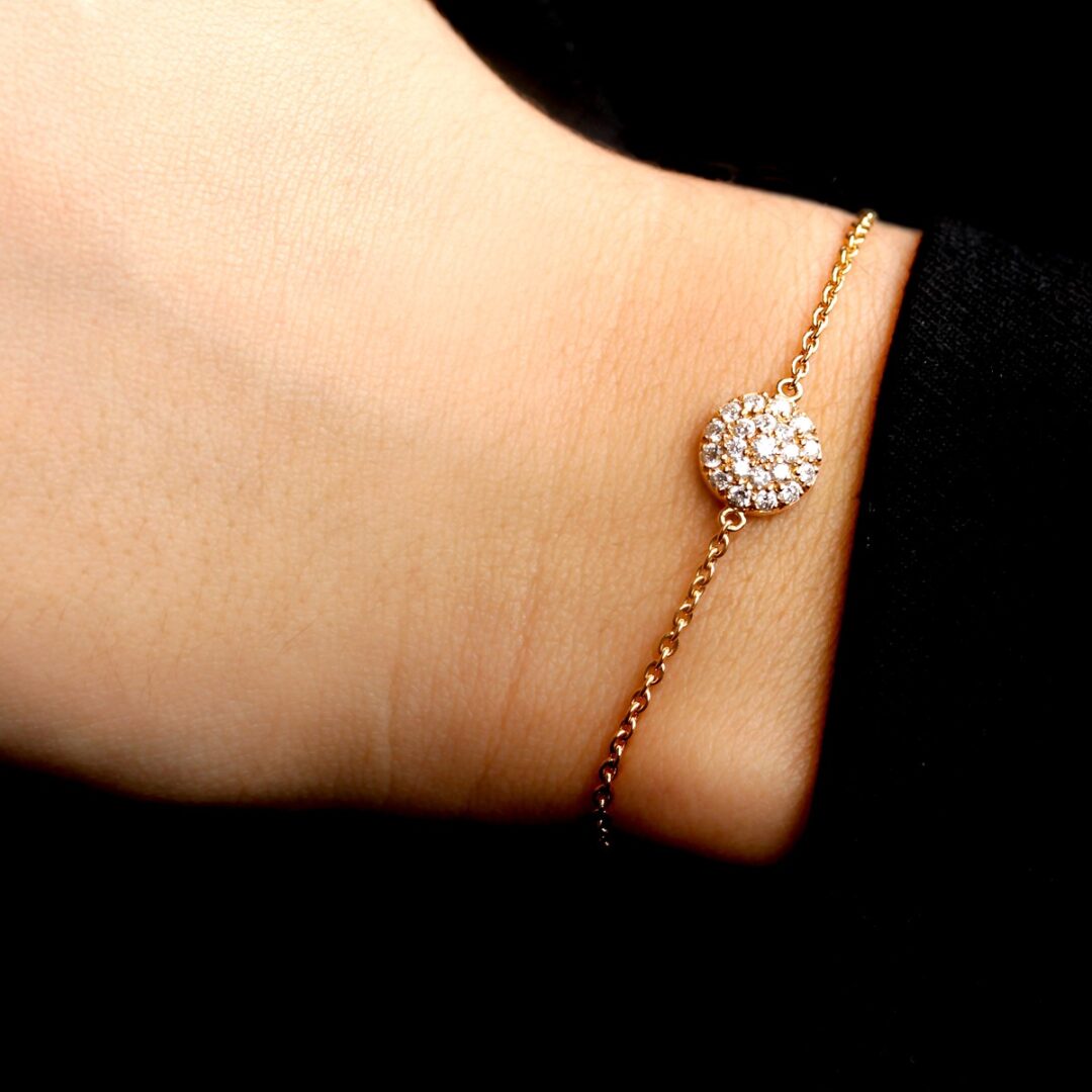 Bracelet diamants or jaune