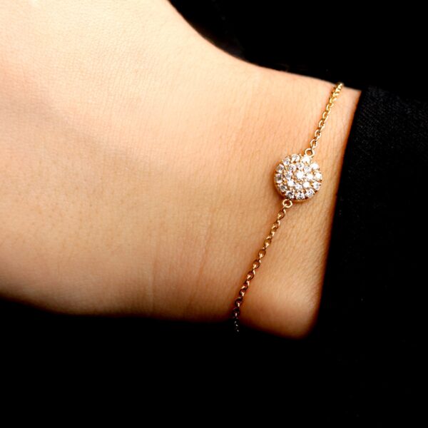 Bracelet diamants or jaune