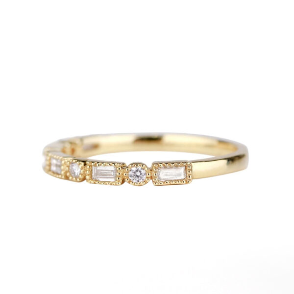 Alliance diamants or millegrain