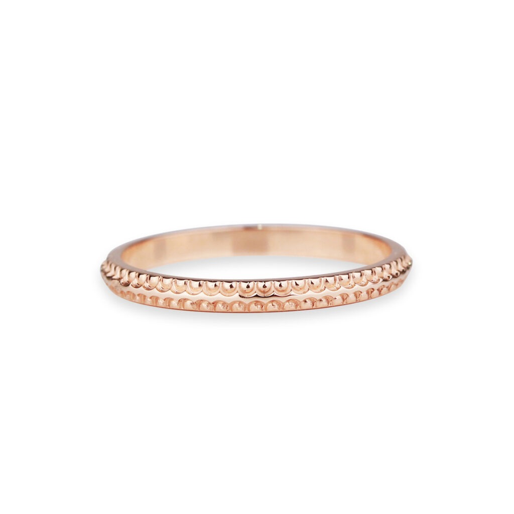 Bague alliance or rose