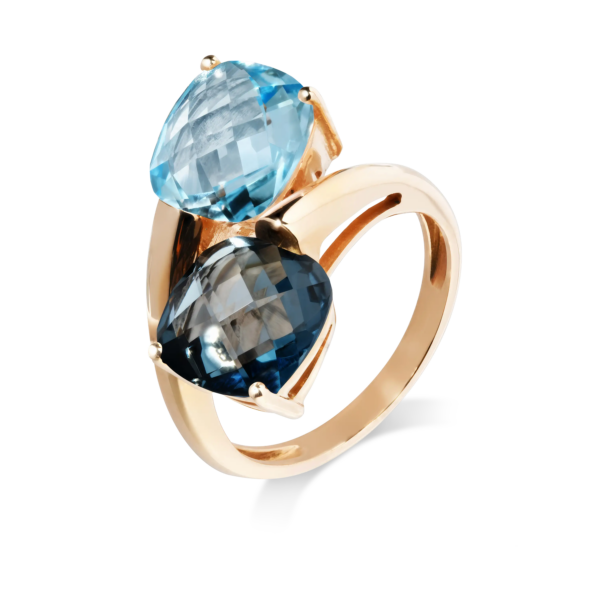 Poppy Blue bague duo topazes