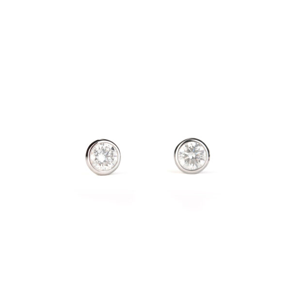 Boucles oreilles diamant serti clos