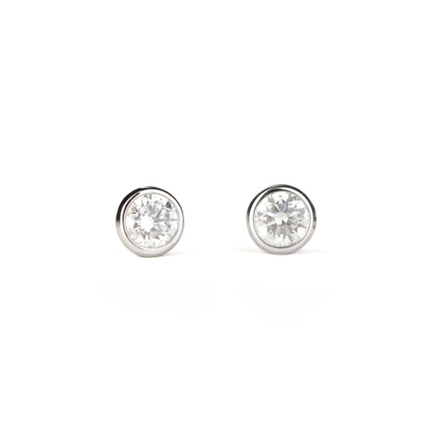 Boucles oreilles diamant serti clos