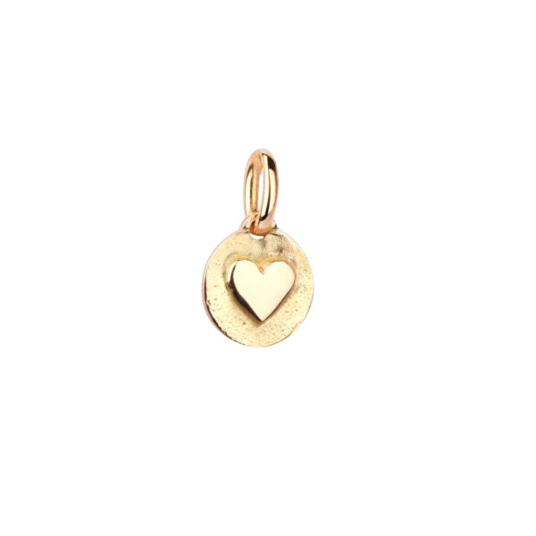 Pendentif Coeur, médaille miniature en or jaune 18K