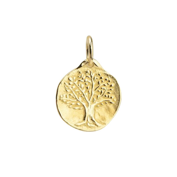 Pendentif Arbre de vie, médaille or jaune 18K