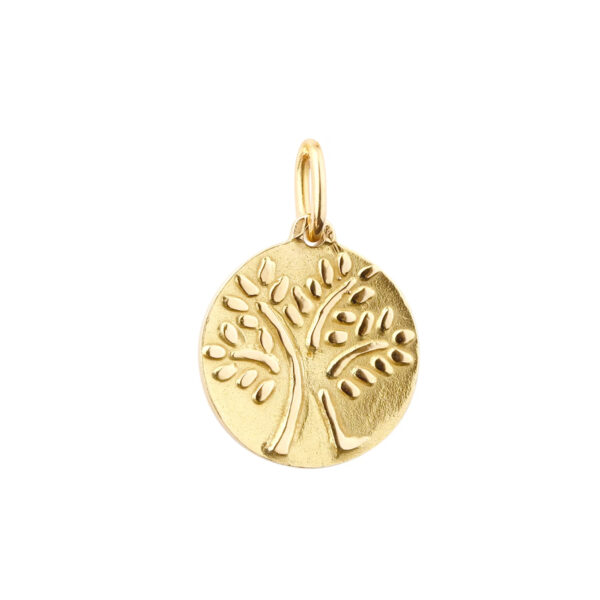 Pendentif Arbre de vie 2, médaille or jaune 18K