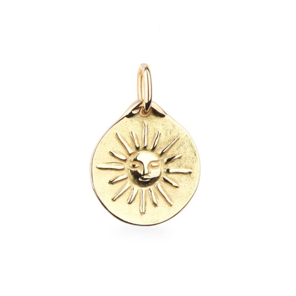 Pendentif Soleil, médaille en or jaune 18K