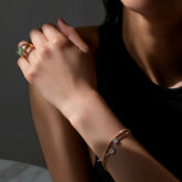 Bracelet diamants Reflets bracelet or Luciole Boccadilupo bague tourmaline verte