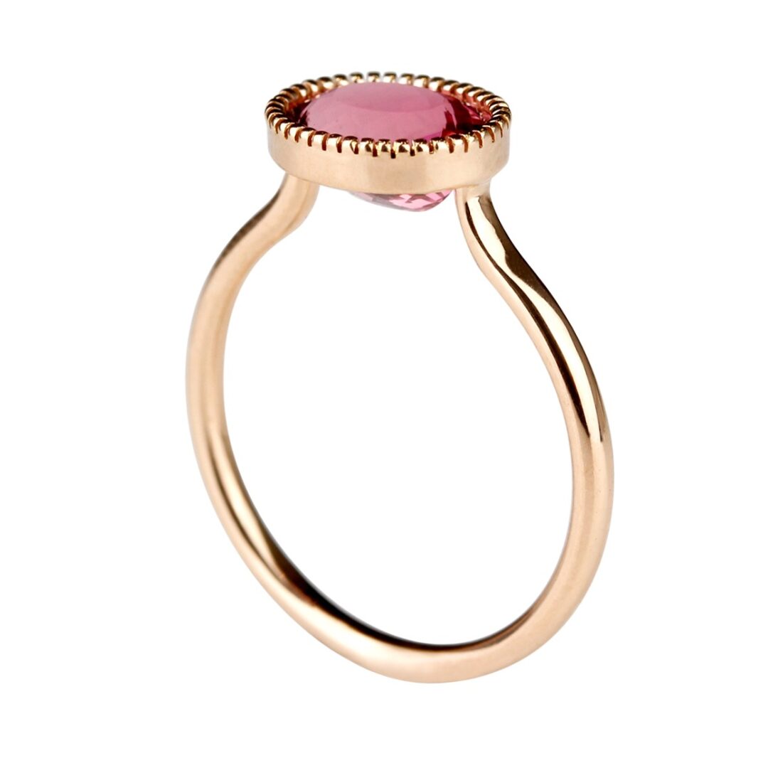 Bague Tourmaline rose ovale