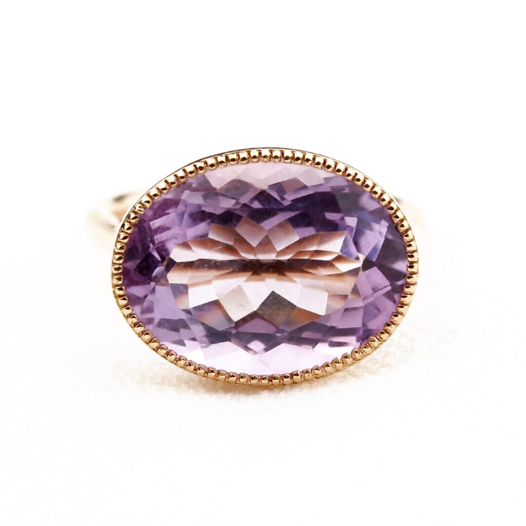 Bague améthyste or rose Divine