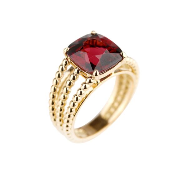 Bague grenat rhodolite or jaune Grace