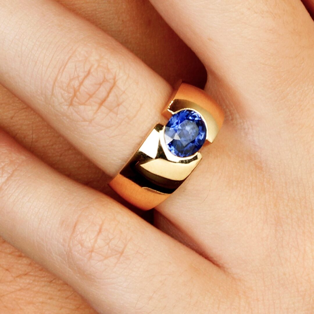 Bague saphir ovale Tribeca