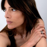 Alliance diamants, pendentif solitaire diamant 0,40 carat et bague tourmaline verte diamants et or blanc