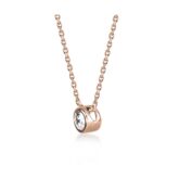 Pendentif diamant or rose
