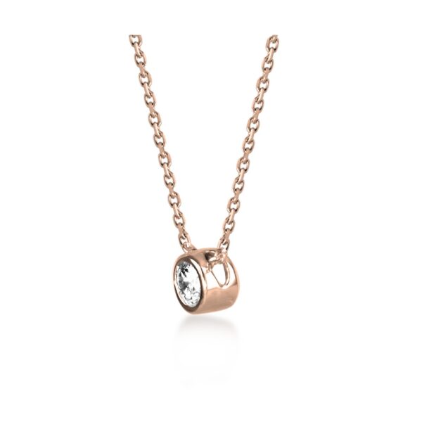 Pendentif diamant or rose