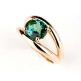 Bague tourmaline ovale or rose Boccadilupo