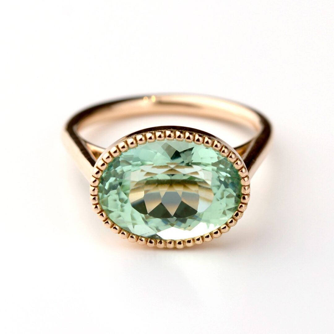 Bague tourmaline verte ovale Divine