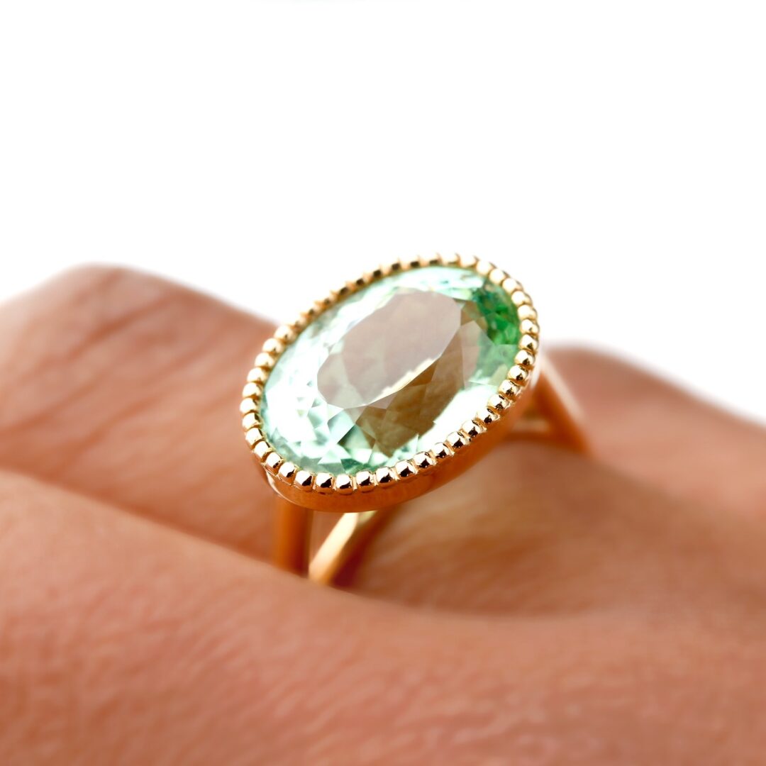 Bague tourmaline verte ovale Divine