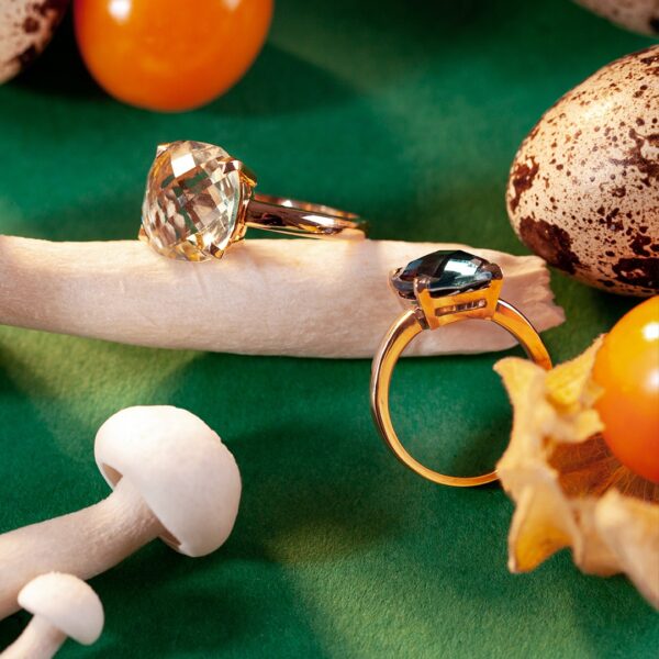 Bague topaze et quartz Poppy Blue Cesare Pompanon