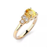 Saphir Verneuil Jaune D'or 8x10 Mm, Qualité Joaillerie, 3,30 Carats - Créé En Laboratoire, Sans Emballage