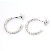 Boucles d'oreilles créoles diamants or blanc