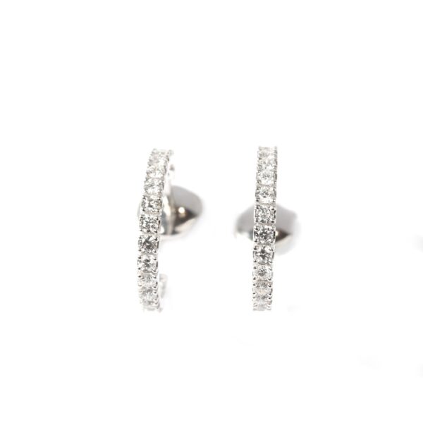 Boucles d'oreilles créoles diamants or blanc