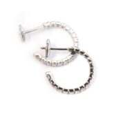 Boucles d'oreilles créoles diamants or blanc