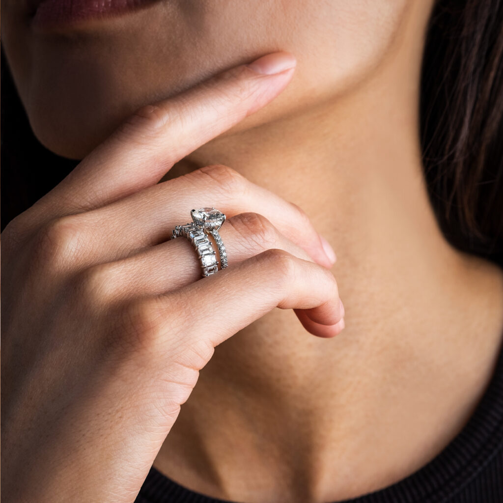 Solitaire diamant or blanc Chic Parisien signé Compagnie des Gemmes