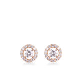 Boucles oreilles diamants or rose