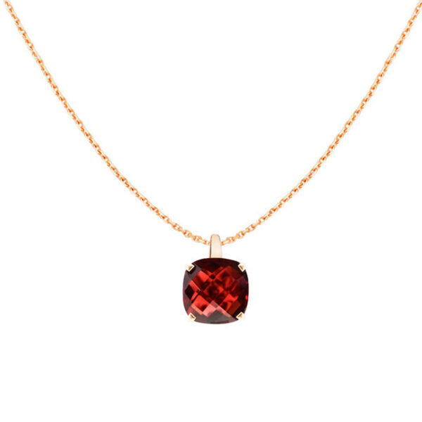 Pendentif grenat et or rose 18 K collection Poppy Blue par Cesare Pompanon
